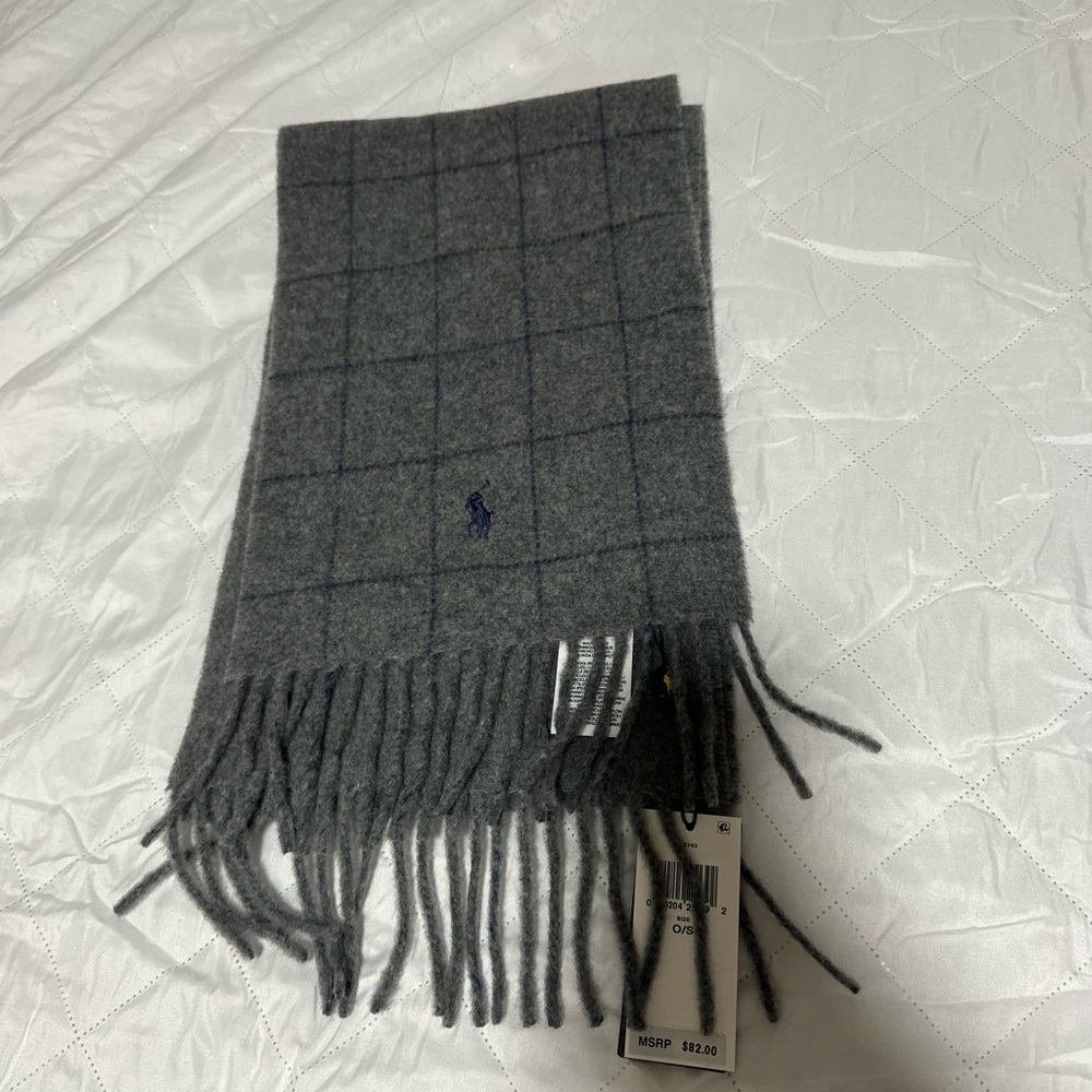Polo by Ralph Lauren Gray Scarf NWT